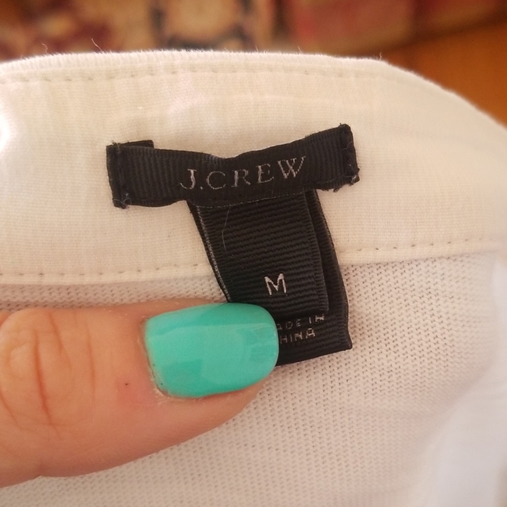 J.Crew white cotton tunic top M - Picture 5 of 5